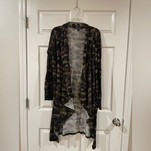Camo long length sweater